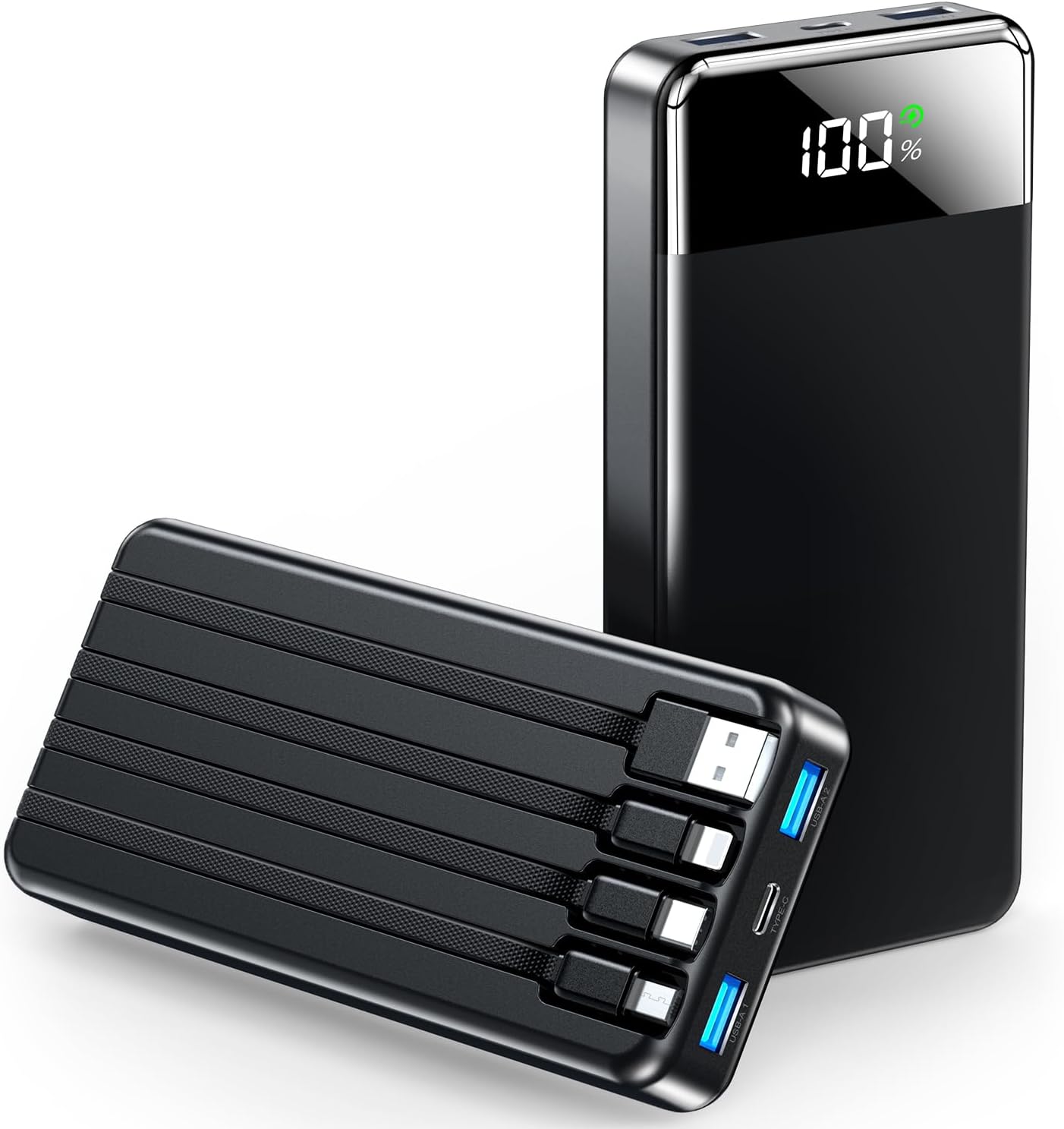 35000mAh Power Bank with 4 Built in Cables